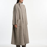 DUSAN Herringbone Long Jacket w/Cimoss