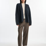 DUSAN Cashmere Ribbed Cardigan