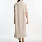 DUSAN Cashmere High Neck Short Sleeve Dress
