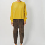Front view of sunray ls crew neck sweater on model wearing brown pants and loafers, against a white background.