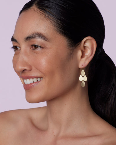 Gold Classic Four Drop Earrings