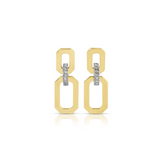 14K Yellow Gold Double Link with Diamonds
