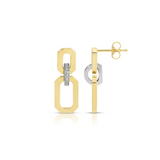 14K Yellow Gold Double Link with Diamonds