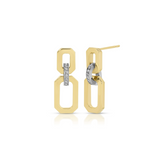14K Yellow Gold Double Link with Diamonds
