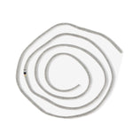 Front view of grey cord belt on white background, with no model shown.
