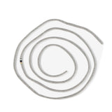 Front view of grey cord belt on white background, with no model shown.
