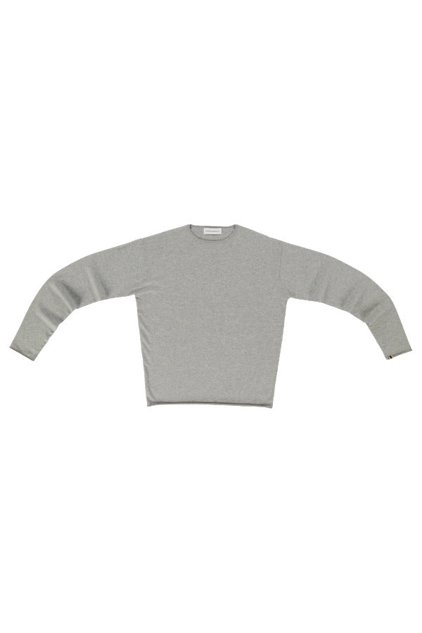 Front view of grey aries sweater on white background, with no model shown.
