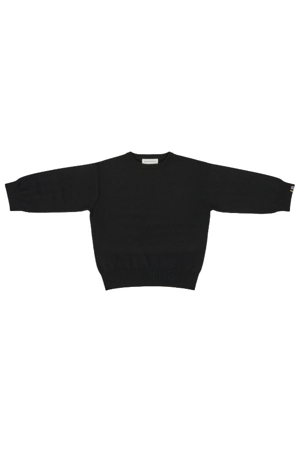 Front view of raven jewel sweater on white background, with no model shown