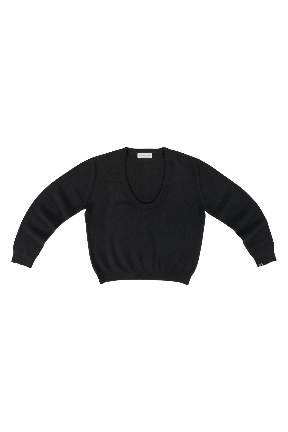 Front view of raven jacob sweater on white background, with no model shown