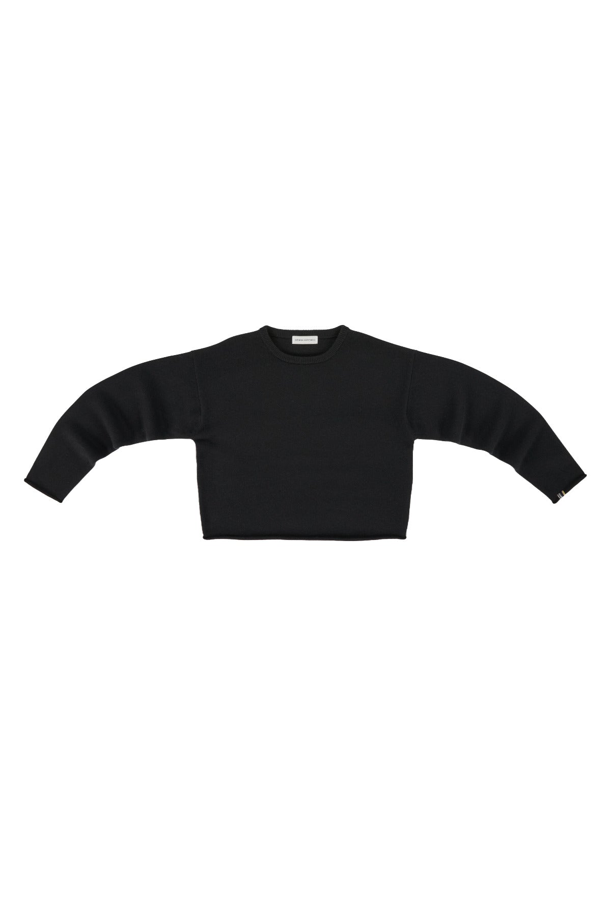 Front view of raven comfy sweater on white background, with no model shown.