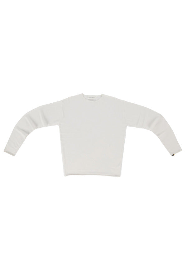 Front view of snow aries sweater on white background, with no model shown.