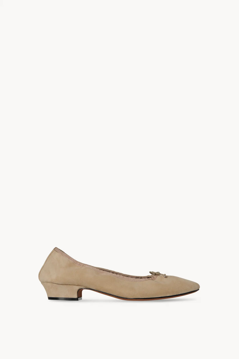 Awar Heeled Ballerina in Suede