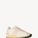The Row Mica Sneaker in Beige Cashmere and Nylon