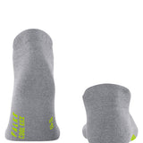 Back view of light grey cool kick socks on white background, with no model shown.