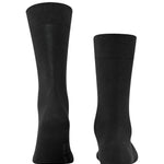 Back view of black sensitive london socks on white background, with no model shown.