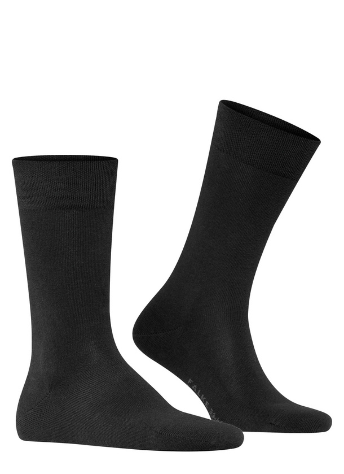 Right side pair view of black sensitive london socks on white background, with no model shown.