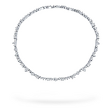 18K White Gold 15" Diamond Dream Multi Shape Wreath Choker Necklace