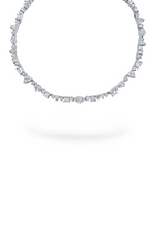 18K White Gold 15" Diamond Dream Multi Shape Wreath Choker Necklace