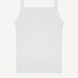 Back view of white camisole on white background, with no model shown.