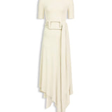 ALAIA Fluid Jersey Belted Dress
