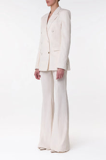 Ianthe Flare Pant in Ivory Sea Island Cotton Corduroy