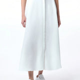 Arabella Shirtdress in White Aloe Linen