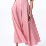 Arabella Shirtdress in Rosa Aloe Linen