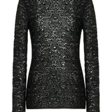 Meret Pointelle Knit Turtleneck in Merino Wool