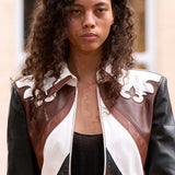 Albie Western Jacket in Multi Nappa Leather