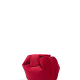 Gabriela Hearst Soft Demi Clutch in Scarlet Red Cotton Velvet