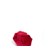 Gabriela Hearst Soft Demi Clutch in Scarlet Red Cotton Velvet