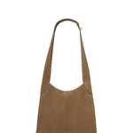 Front view of Dark Sand Hobo Bag on white background, with no model shown.