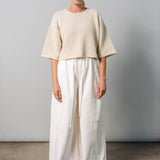 Pomona Cropped T-Shirt - Ivory XS / Ivory