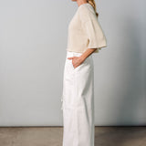 Pomona Cropped T-Shirt - Ivory XS / Ivory