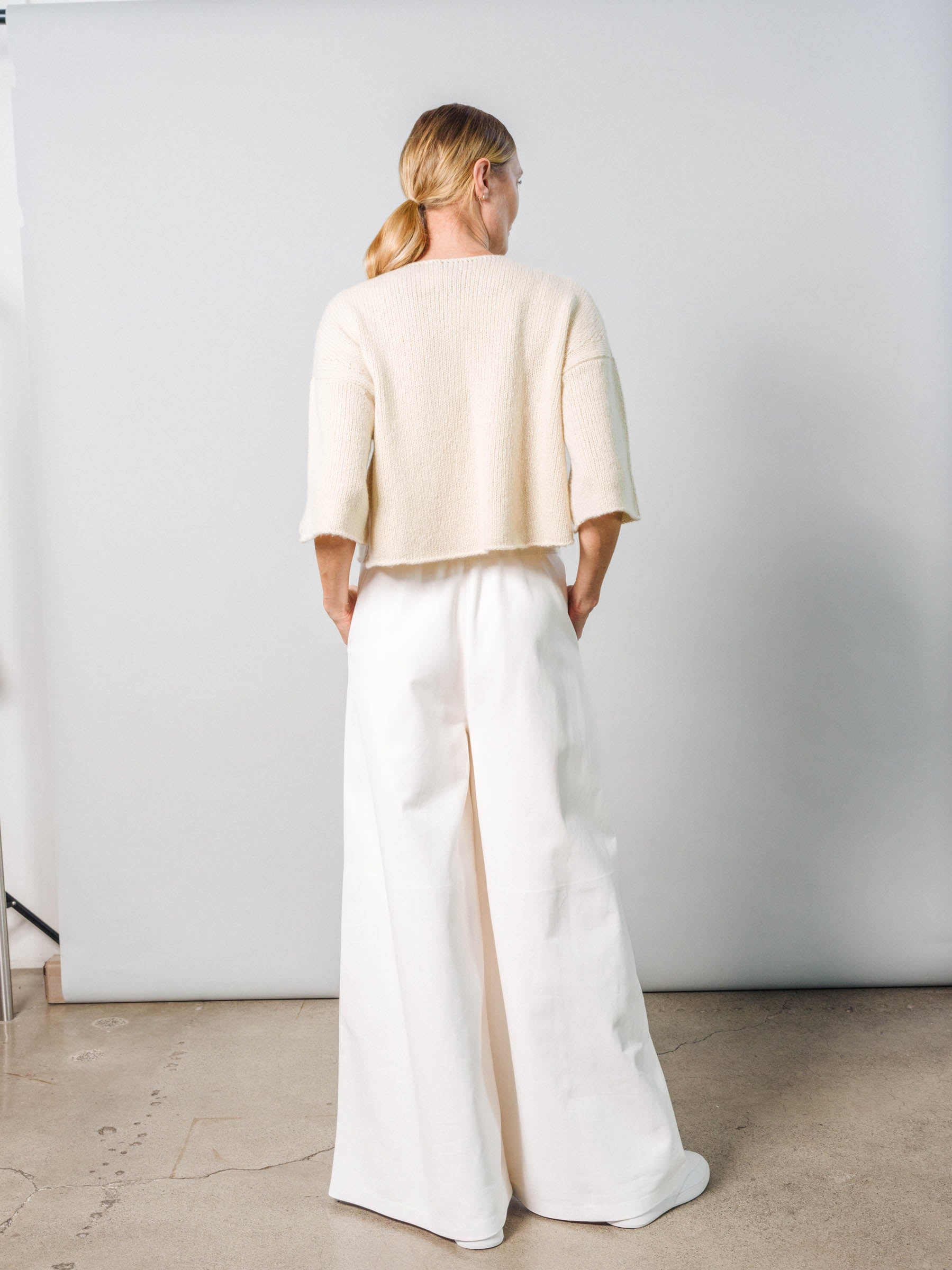 Pomona Cropped T-Shirt - Ivory XS / Ivory