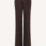 Front view of chocolate vesta pant on white background, with no model shown.
