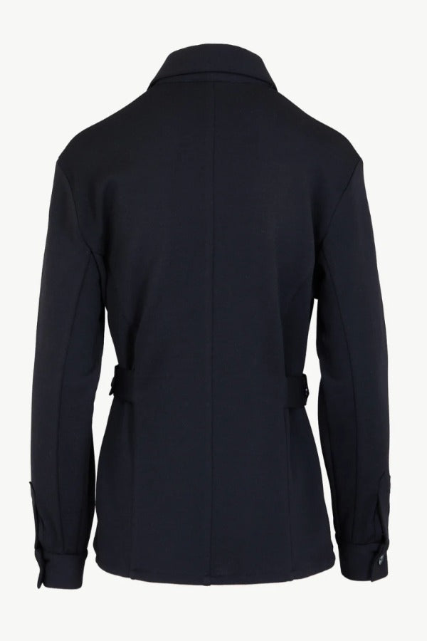 Back view of black gea shirt on white background, with no model shown.