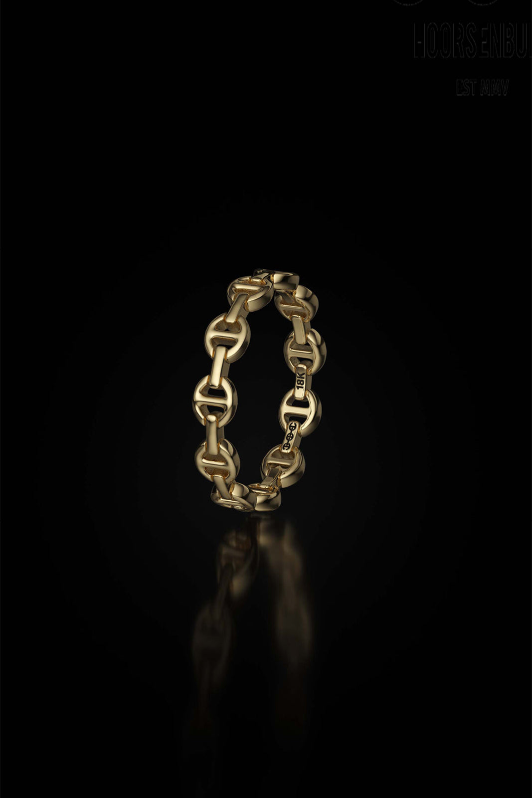 18K Yellow Gold Micro Dame II Tri-Link Ring