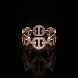 Hoorsenbuhs 18K Rose Gold Dame Classic Tri-Link Ring