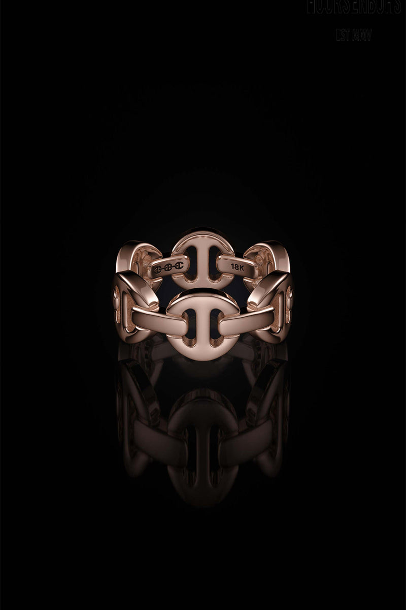 18K Rose Gold Dame Classic Tri-Link Ring