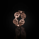 Hoorsenbuhs 18K Rose Gold Dame Classic Tri-Link Ring