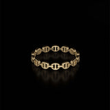 Hoorsenbuhs 18K Yellow Gold Micro Dame I Tri-Link Ring