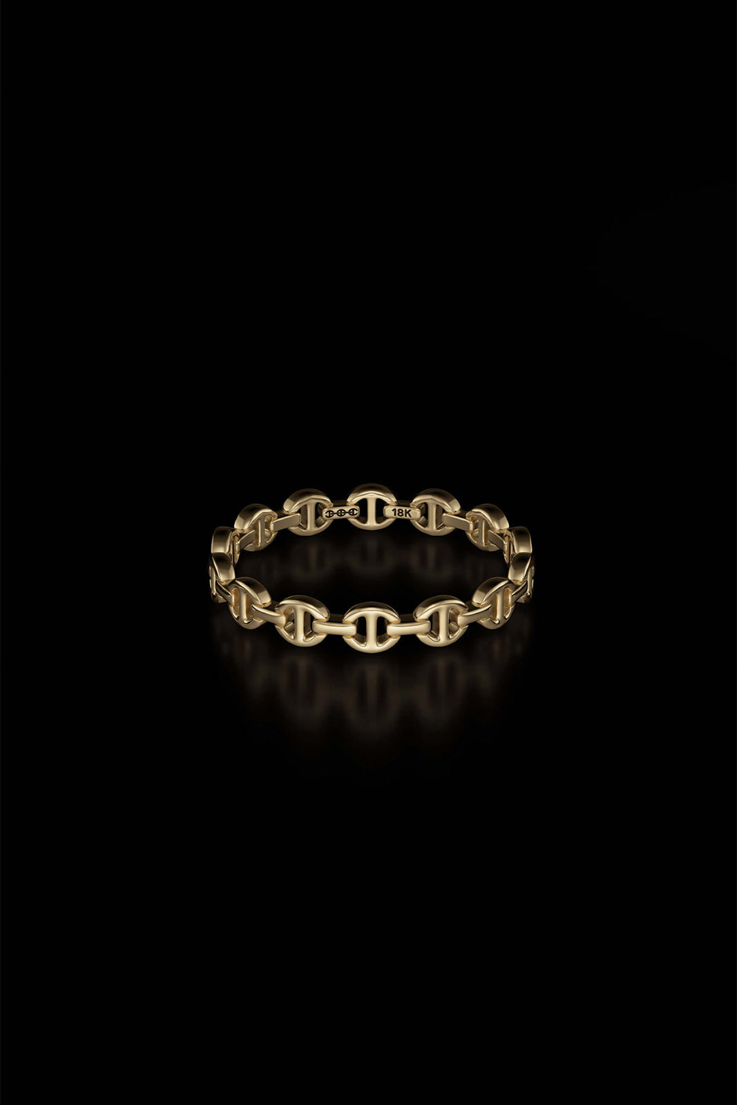 18K Yellow Gold Micro Dame I Tri-Link Ring