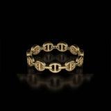 Hoorsenbuhs 18K Yellow Gold Micro Dame II Tri-Link Ring