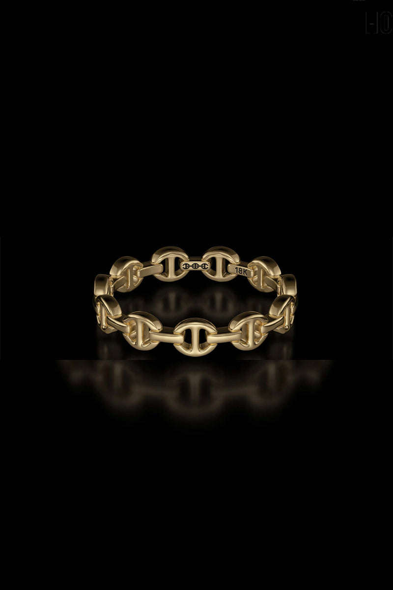 18K Yellow Gold Micro Dame II Tri-Link Ring