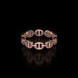 Hoorsenbuhs 18K Rose Gold Dame Tri-Link Ring