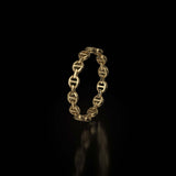 Hoorsenbuhs 18K Yellow Gold Micro Dame I Tri-Link Ring