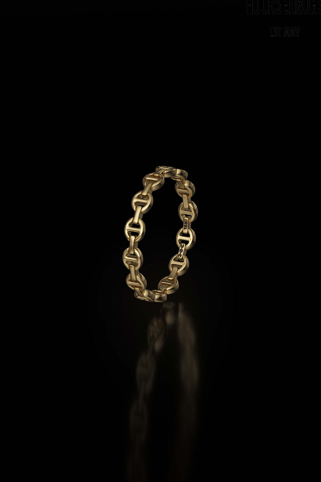 18K Yellow Gold Micro Dame I Tri-Link Ring