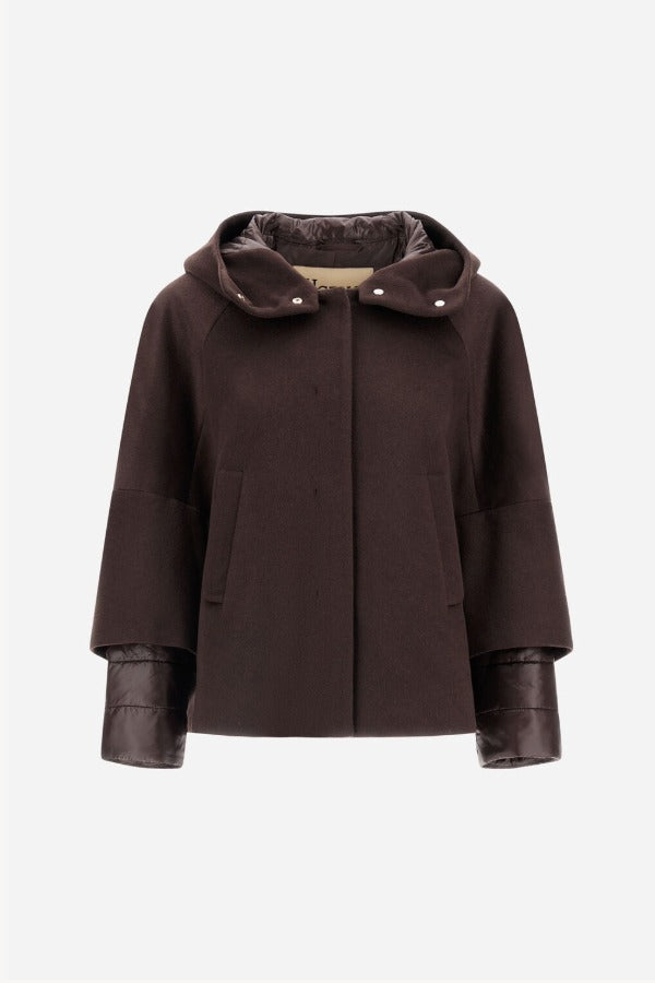Front view of fondante cape on white background, with no model shown.