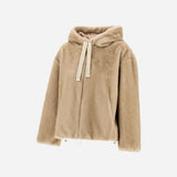 Front slanted view of chantilly knitted jacket on white background, with no model shown.